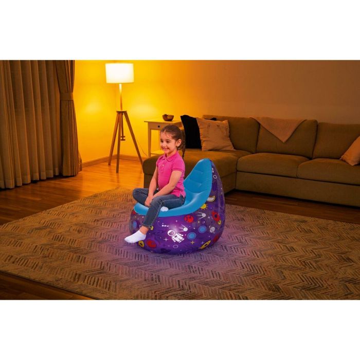 Bestway Sillon Hinchable con Luces Led Espacial 72x72x64 cm +3 Años Interior y Jardin 75122 5