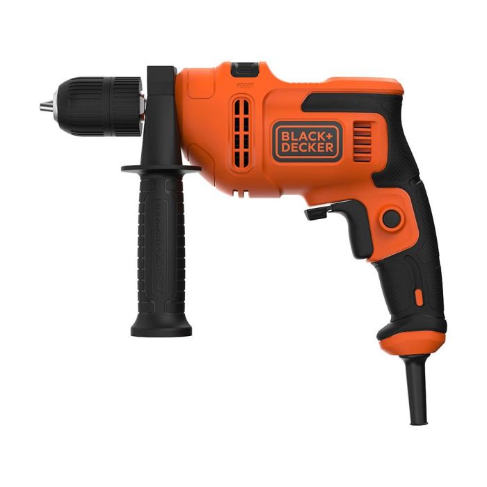 Black+Decker Taladro percutor 500W BEH200-QS - 2900rpm, 13mm portabrocas, hasta 20mm madera, 13mm acero/hormigón 1 Black+Decker Taladro percutor 500W BEH200-QS - 2900rpm, 13mm portabrocas, hasta 20mm madera, 13mm acero/hormigón 1