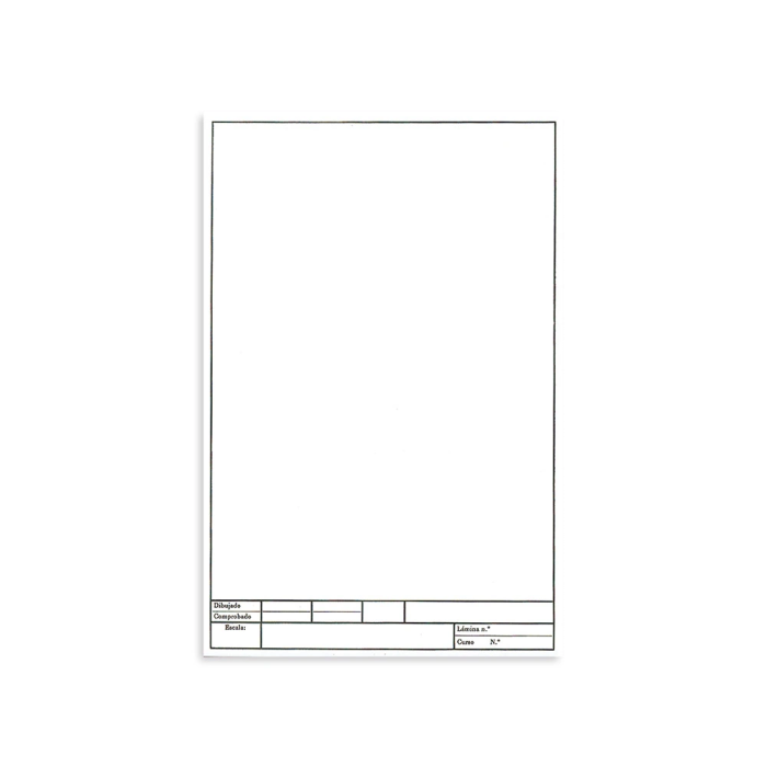 Liderpapel Papel Dibujo Lineal A4 210x297mm 150g/m2 con Cajetín para Datos 1