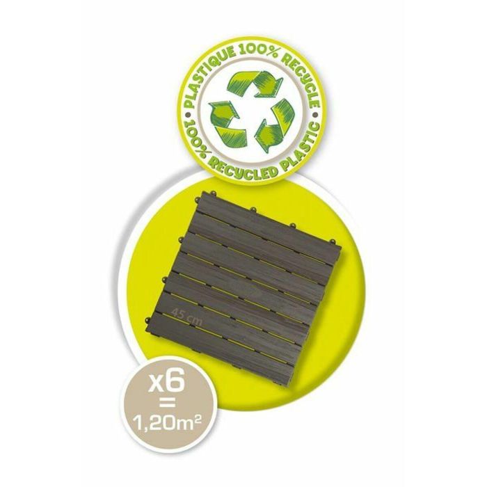 Smoby AAAAN68032 Set 6 Baldosas Suelo Casa 45x45cm Imitación Madera Texturada Plástico Reciclado 1 Smoby AAAAN68032 Set 6 Baldosas Suelo Casa 45x45cm Imitación Madera Texturada Plástico Reciclado 1