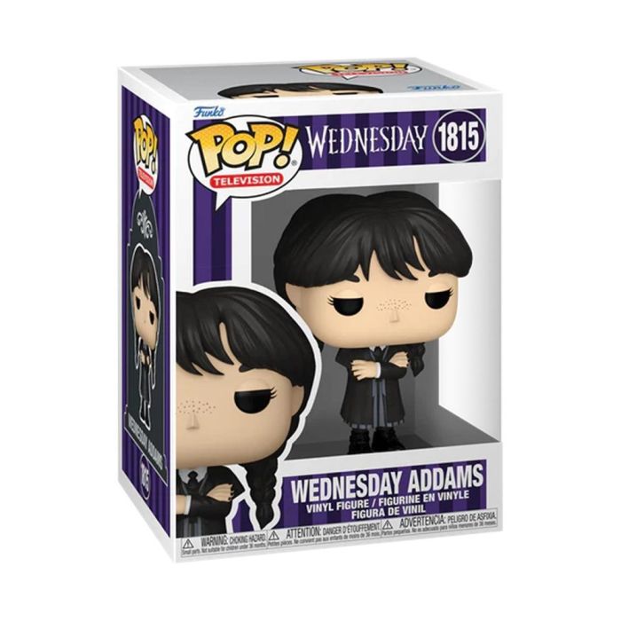 Funko 86679 Pop! Television: Miércoles Addams con Abrigo Negro - Figura de Vinilo de la Serie Netflix Wednesday 1