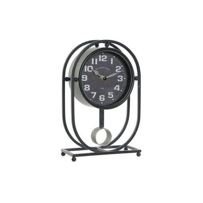 Reloj de Mesa DKD Home Decor Cristal Negro Hierro (16.5 x 7 x 25 cm) Reloj de Mesa DKD Home Decor Cristal Negro Hierro (16.5 x 7 x 25 cm)