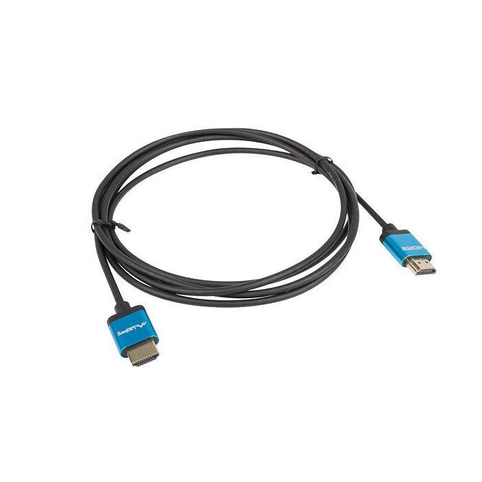 Cable HDMI Lanberg V2.0 4K SLIM Negro 1 m Negro/Azul