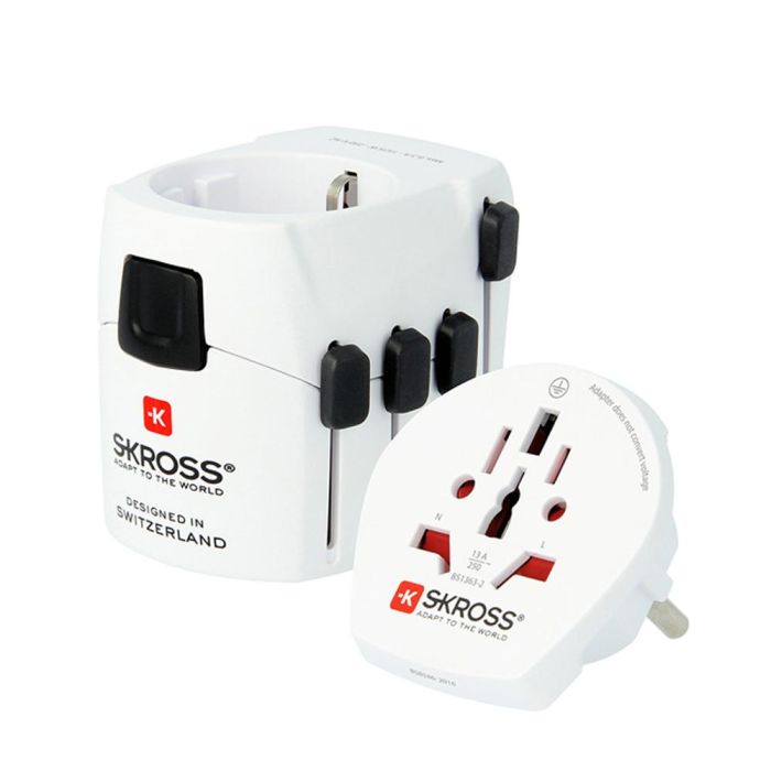 Skross Set 2 Multi Adaptadores de Viaje 1103180 Diseñado en Suiza para Equipos sin Toma de Tierra 0 Skross Set 2 Multi Adaptadores de Viaje 1103180 Diseñado en Suiza para Equipos sin Toma de Tierra 0