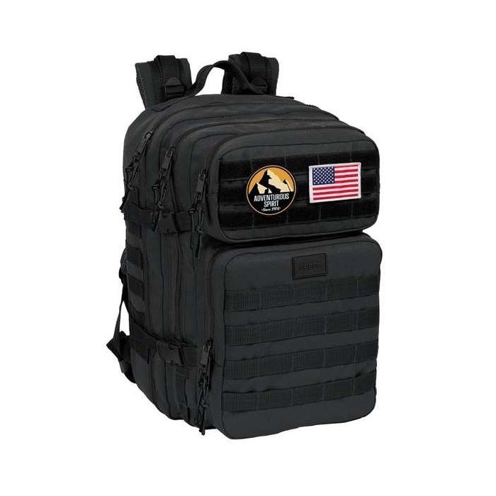 Mochila militar portatil 15,6'' safta basic "negro" 30x48x23cm 7