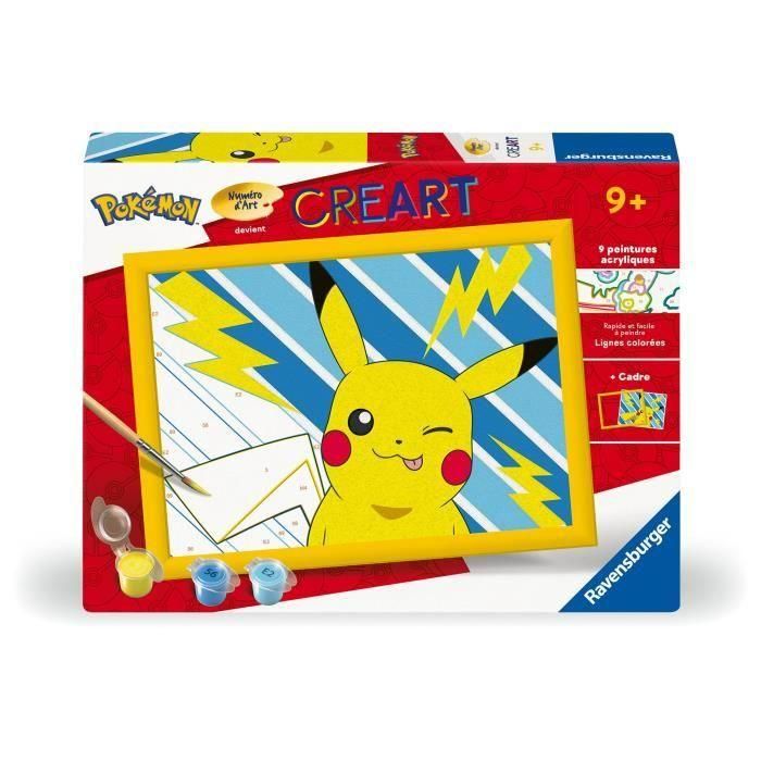 Ravensburger 25905 Kit de pintura por números CreArt Kids Pikachu Lightning Bolt (18 x 24 cm) a partir de 7 años