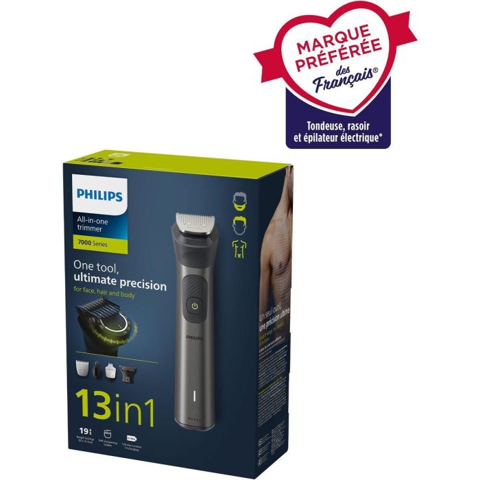 Philips MG7920/15 Serie 7000 Recortador Multiusos 5 W 60 min Carga Rápida 13 Accesorios Gris Oscuro 6