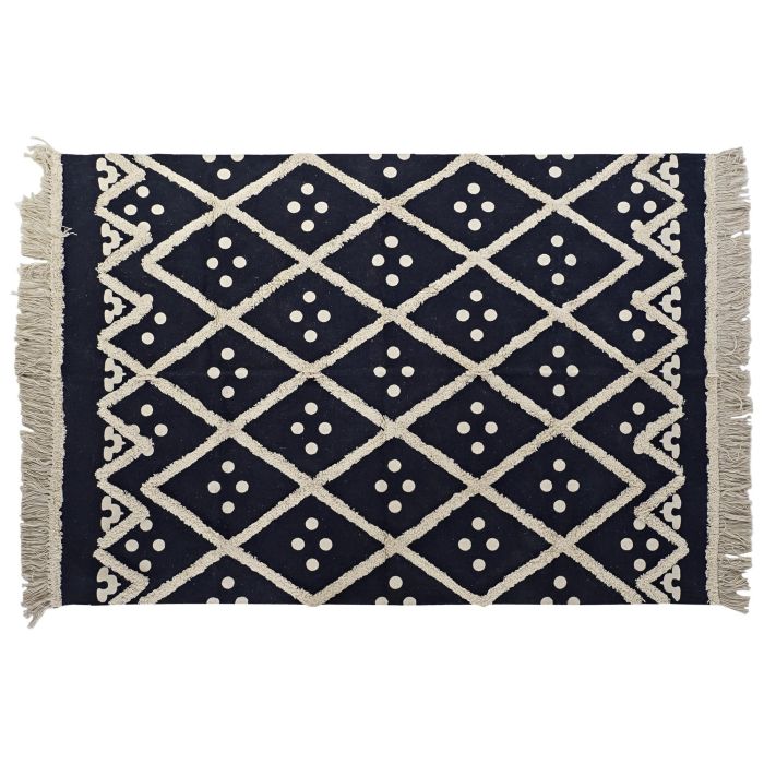 Alfombra Urban DKD Home Decor Azul Marino Beige 230 x 1 x 160 cm