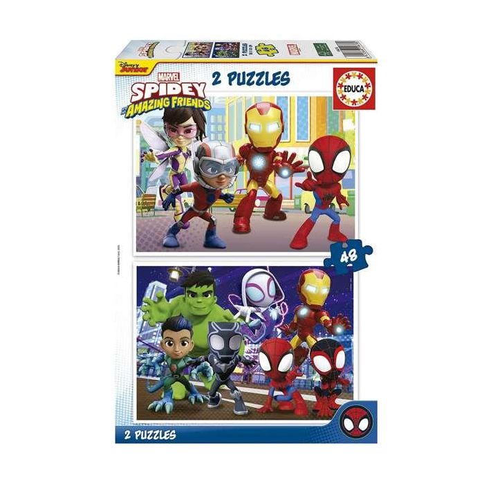 Puzzle 2x48 piezas spidey y sus increíbles amigos 2 Puzzle 2x48 piezas spidey y sus increíbles amigos 2