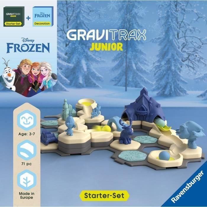 Ravensburger RAV00073385 Gravitrax Junior Starter Set Frozen - Juego Construcción STEM Circuitos Mármol 71 Piezas Edad 3 años 2