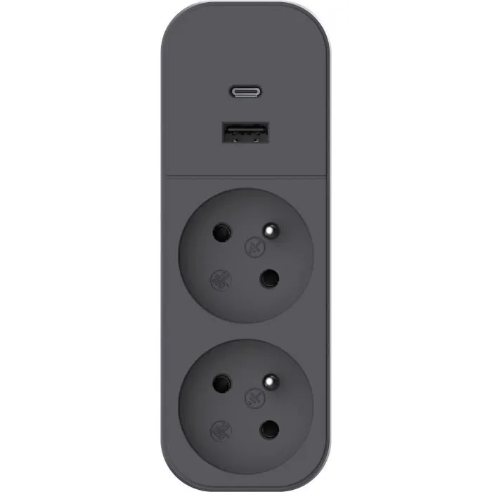 Quarx QUARX 2P 16A Conector con USB-A y USB-C, compatible con NF 3