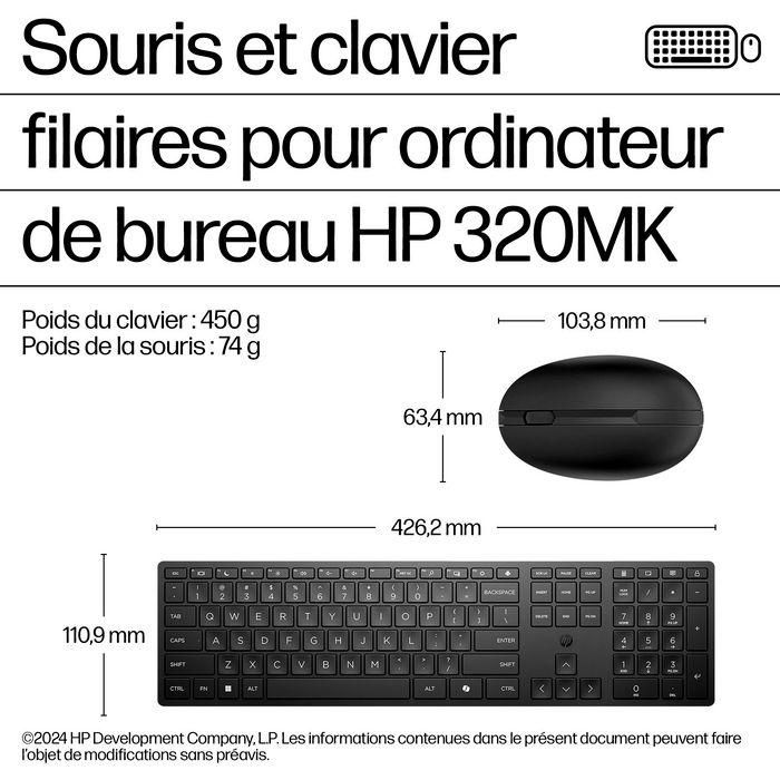 HP 320MK Set de Teclado y Ratón USB con Cable para PC - Layout UK, Fiable para Productividad Diaria y Oficina 9 HP 320MK Set de Teclado y Ratón USB con Cable para PC - Layout UK, Fiable para Productividad Diaria y Oficina 9