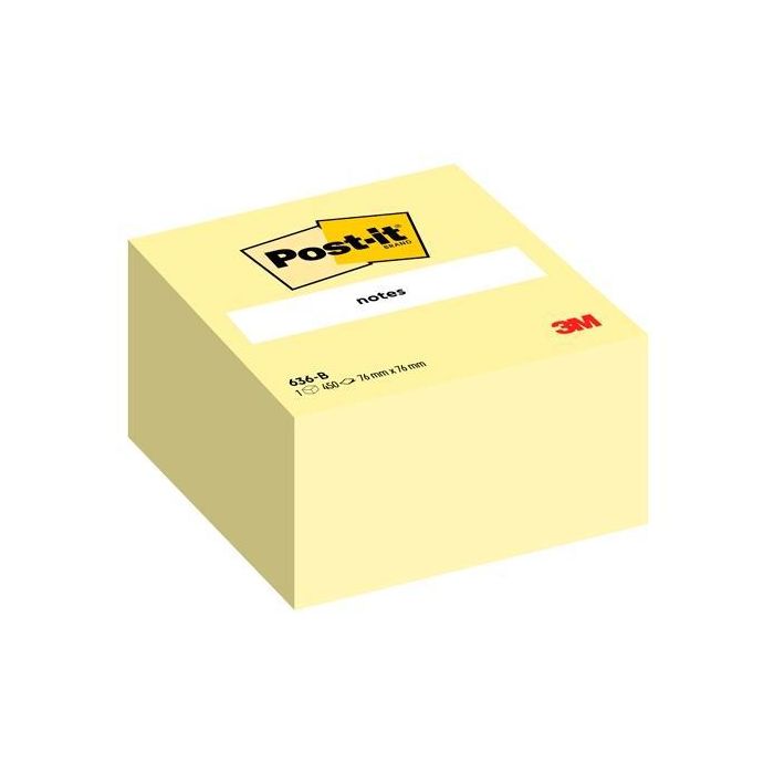 Post-It Cubo De Notas 636-B 450H 76x76 mm Canary Yellow