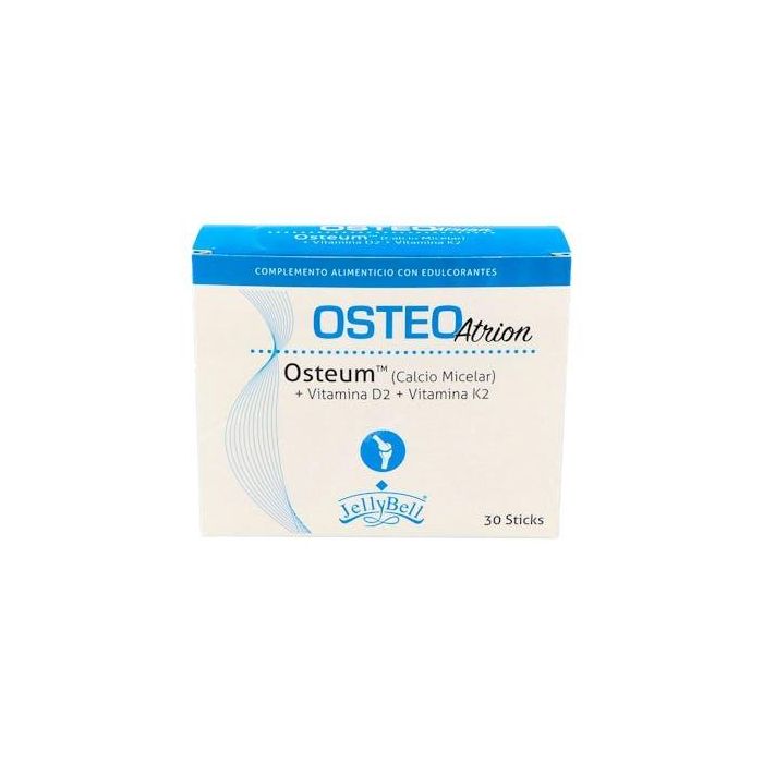 JELLYBELL Osteo Atrion 30 Sticks - Calcio y Vitaminas K, D para Huesos Fuertes