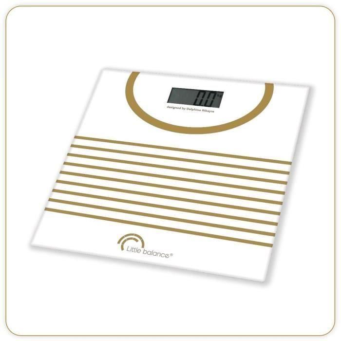 Báscula personal electrónica LITTLE BALANCE Mariniere Gold - báscula electrónica - 180 kg/100 g - Diseño Mariniere Gold Báscula personal electrónica LITTLE BALANCE Mariniere Gold - báscula electrónica - 180 kg/100 g - Diseño Mariniere Gold