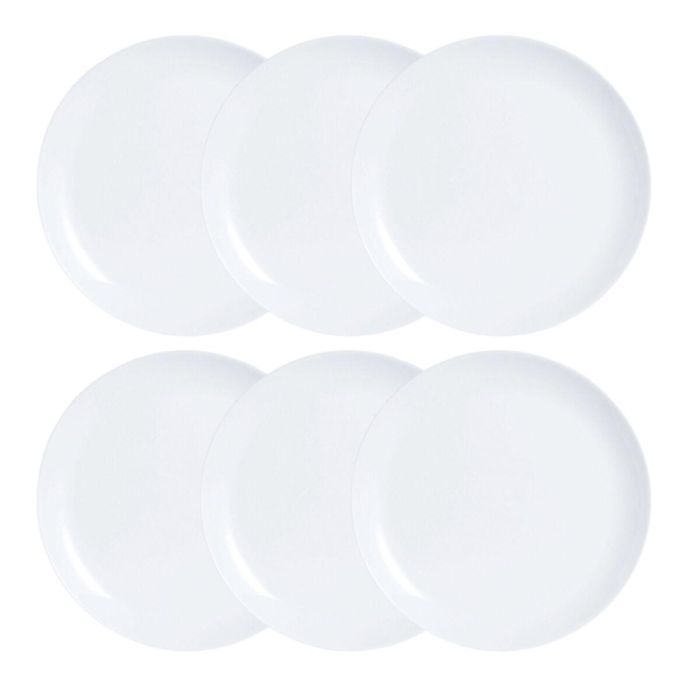 Set de Platos Luminarc Diwali 6 pcs Blanco Vidrio