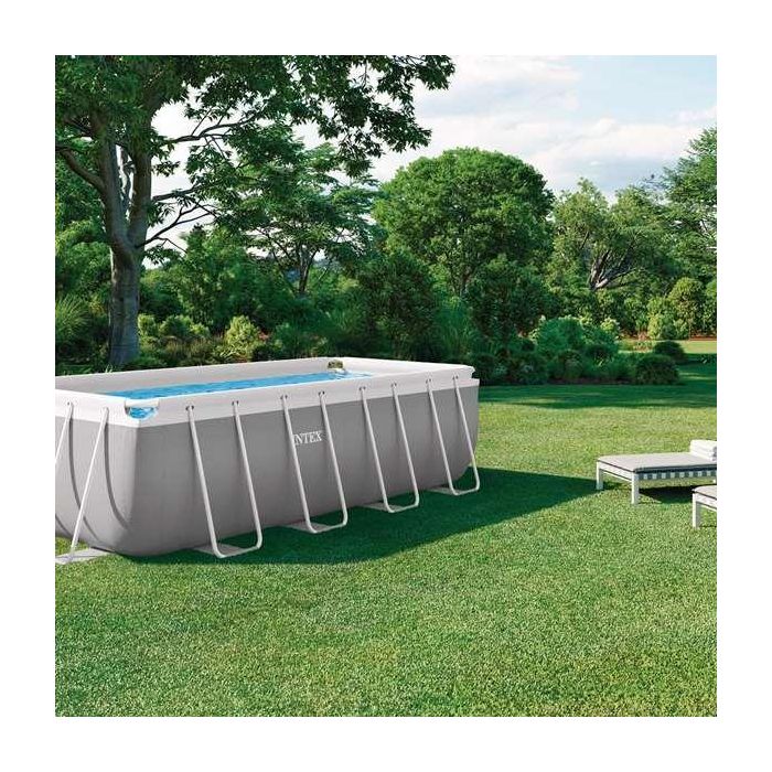 Intex Piscina Prism Frame Rectangular 400x200x122 cm con Bomba de Filtro y Escalera, Capacidad 8418L 2 Intex Piscina Prism Frame Rectangular 400x200x122 cm con Bomba de Filtro y Escalera, Capacidad 8418L 2