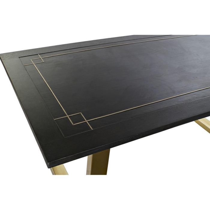 Mesa Comedor Moderno DKD Home Decor Negro Dorado 89 x 75 x 180 cm 1