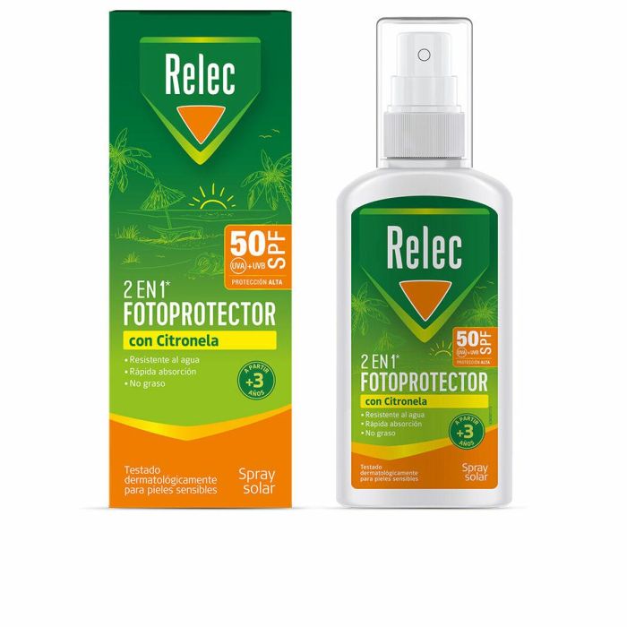 Relec Fotoprotector 2 En 1 Solar Citronela Spray Spf50