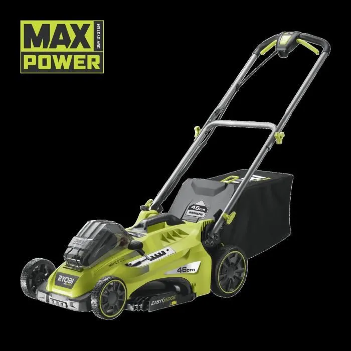 Ryobi RYO4892210206060 Cortacésped Inalámbrico Max Power 36V, 46 cm, con Batería 5.0 AH - Recolección y Mulching 5