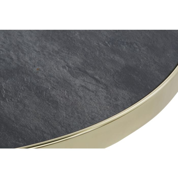 DKD Home Decor Mesa Centro Glam Negro Dorado Acero Cristal 82.5 x 40 x 82.5 cm 2