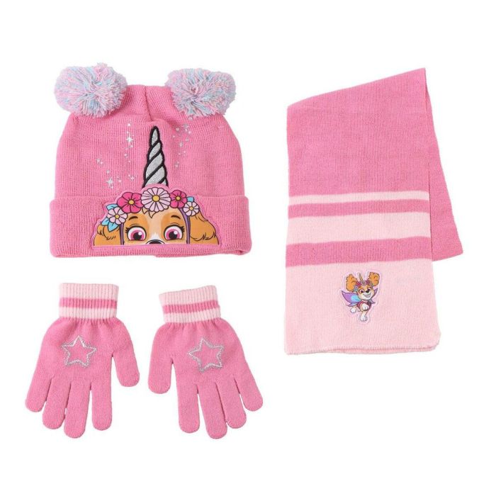 Gorro, Bufanda y Guantes The Paw Patrol Rosa 3 Piezas 0 Gorro, Bufanda y Guantes The Paw Patrol Rosa 3 Piezas 0