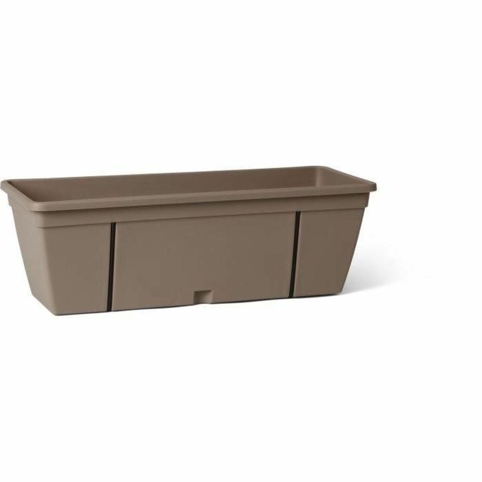 Kit macetero con gancho metálico, reserva de agua y espaciador de drenaje - GARDEN ID Smart - Taupe 50 cm