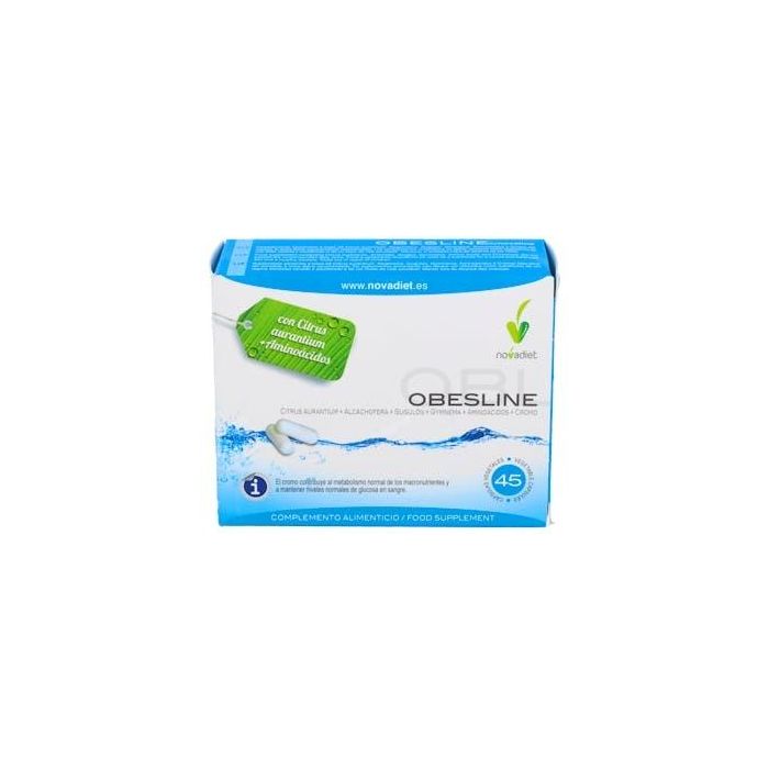 NOVADIET Obesline 45 Cápsulas - Quemagrasas, Depurativo y Diurético para Control de Peso