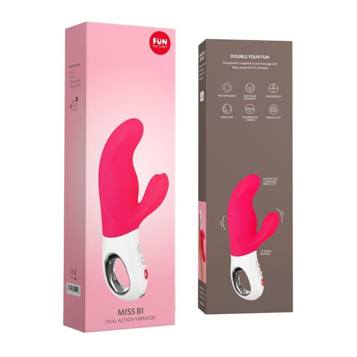Vibrador Doble Estimulación Fun Factory Miss Bi Rosa 1 Vibrador Doble Estimulación Fun Factory Miss Bi Rosa 1