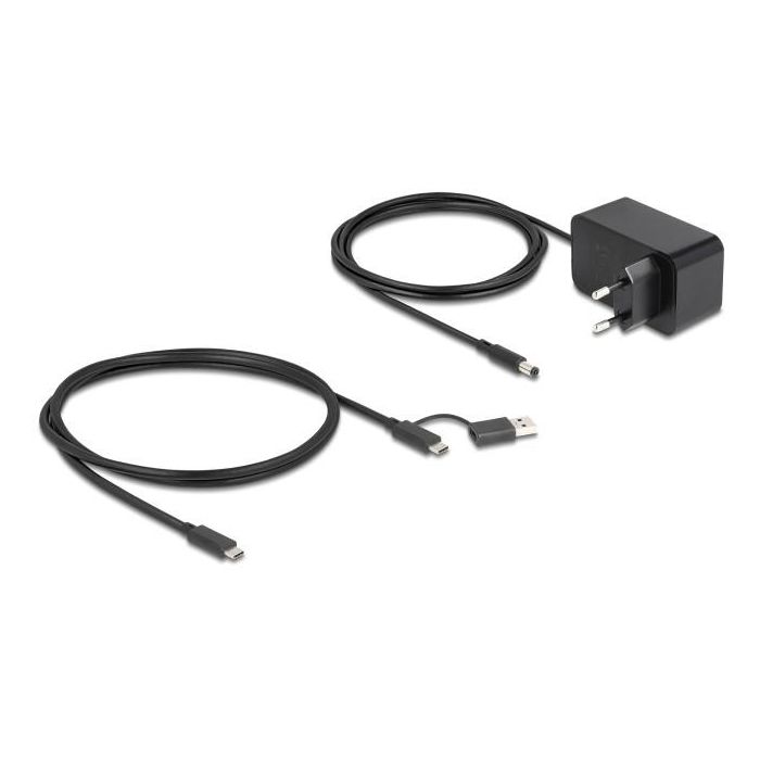 DeLOCK Hub USB de 7 puertos con 4 puertos de 10 Gbps y 3 de carga rápida de 5 Gbps, con interruptor y retroiluminación 2