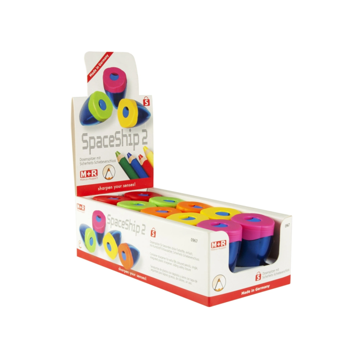 Mor Sacapuntas Plástico Jumbo con Depósito y Tapa de Seguridad para Ceras, Colores Surtidos Opacos 1