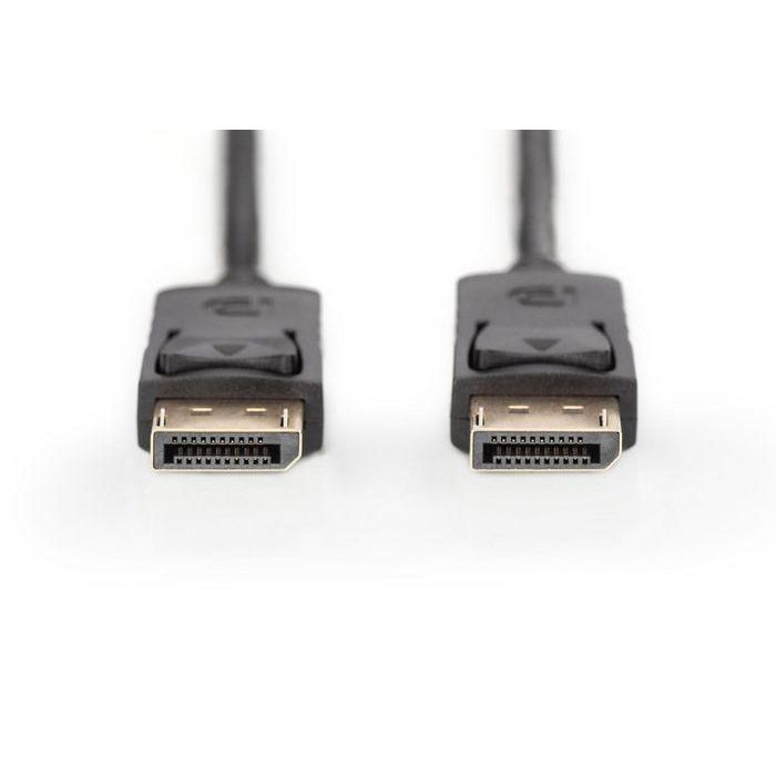 Digitus Cable DisplayPort Macho-Macho con Seguro, 2.0m, Alto Rendimiento para Ultra HD 4K@60Hz, Ideal CAD/CAM y 3D, Negro 1