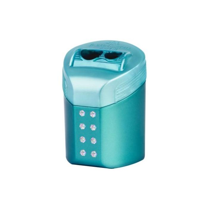 Faber Castell Sacapuntas Doble Roll On Sparkle, Doble Uso, Recargable, Cuchillas Alta Calidad, Lápices Estándar y Jumbo 5 Faber Castell Sacapuntas Doble Roll On Sparkle, Doble Uso, Recargable, Cuchillas Alta Calidad, Lápices Estándar y Jumbo 5