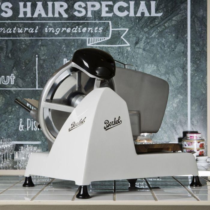 Berkel RL 250 Máquina Cortar Fiambre Eléctrica Blanca 25cm Profesional 190W Aluminio Cuchilla Acero Inoxidable 4