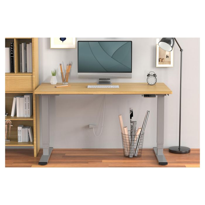 Digitus Estructura de Mesa Eléctrica Regulable en Altura, Doble Motor, 3 Niveles, Gris 1