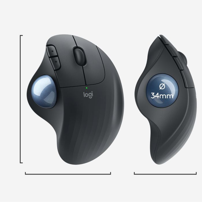 Logitech M575 ERGO Wireless Trackball - Ratón Ergonómico Inalámbrico Graphite 7