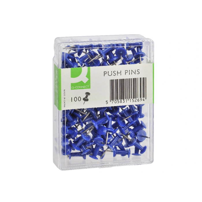 Q-connect Señalizador de planos azul caja de 100 unidades 1