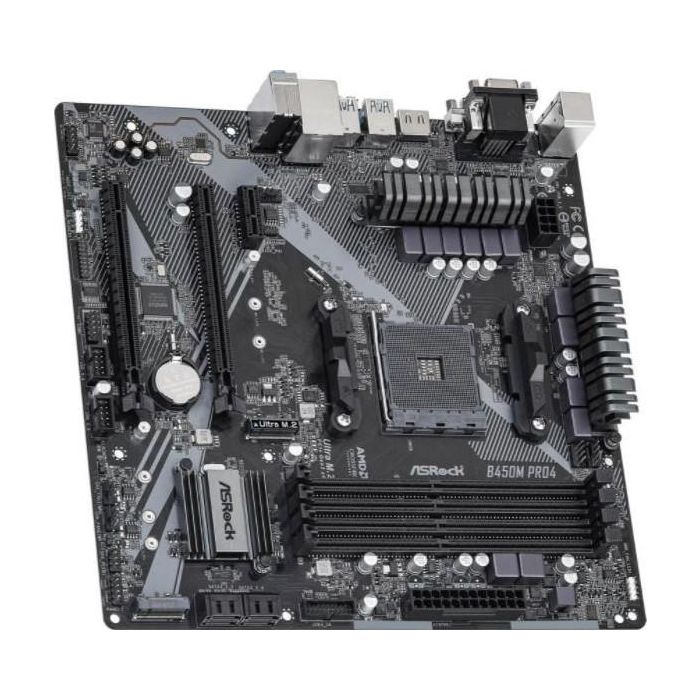 Asrock B450M Pro4 R2.0 AMD B450 Zócalo AM4 micro ATX 2 Asrock B450M Pro4 R2.0 AMD B450 Zócalo AM4 micro ATX 2