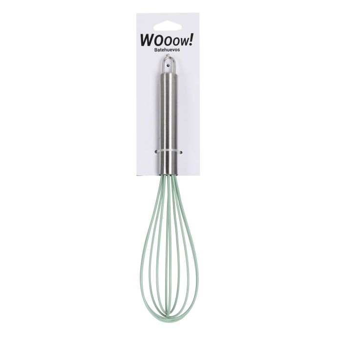 Batehuevos de acero inoxidable y silicona 26 cm - Wooow (36 Unidades) 1 Batehuevos de acero inoxidable y silicona 26 cm - Wooow (36 Unidades) 1