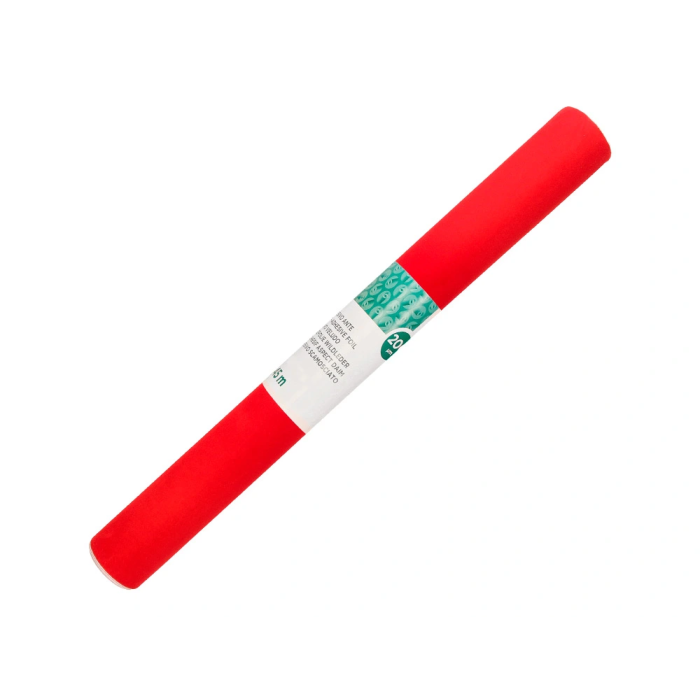 Liderpapel Rollo Adhesivo Unicolor Rojo Brillo 0,45 x 2 Metros Papel Plastificado Autoadhesivo 1