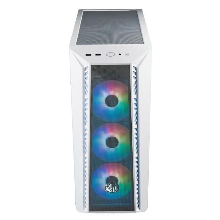 Cooler Master MasterBox MB520WGNNS00 Gaming Malla ARGB Blanco - Caja PC con 3 Ventiladores 120mm 2