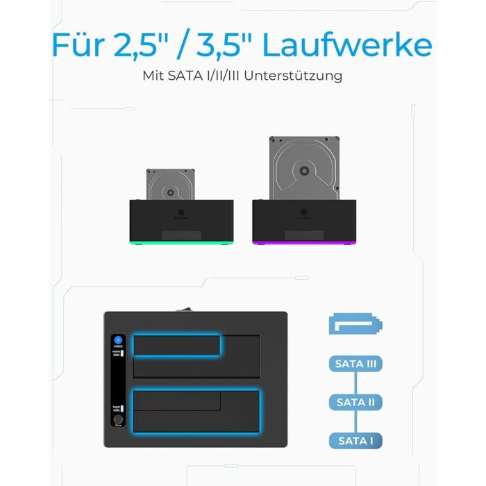 ICY BOX Dockingstation 6.4cm (2.5) & 8.9cm (3.5) SATA - USB 3.0 2 ICY BOX Dockingstation 6.4cm (2.5) & 8.9cm (3.5) SATA - USB 3.0 2