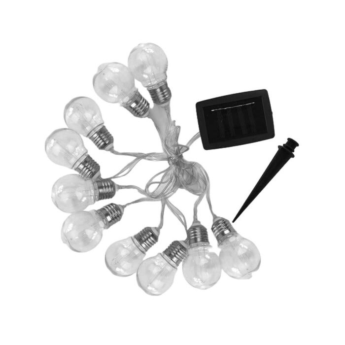 Guirnalda solar LUMIJARDIN Dixy con 10 bombillas de filamento LED 1