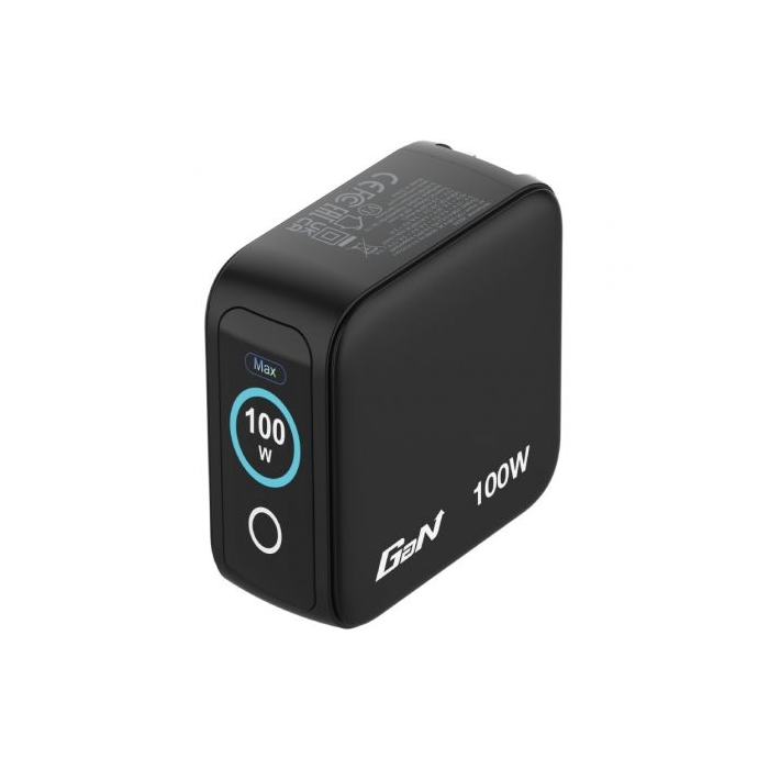 Verbatim Cargador Pared Universal GaN Mini 100W con Pantalla, 2x USB-C, 1x USB-A, PPS, QC 3.0, Viaje, 30239 2