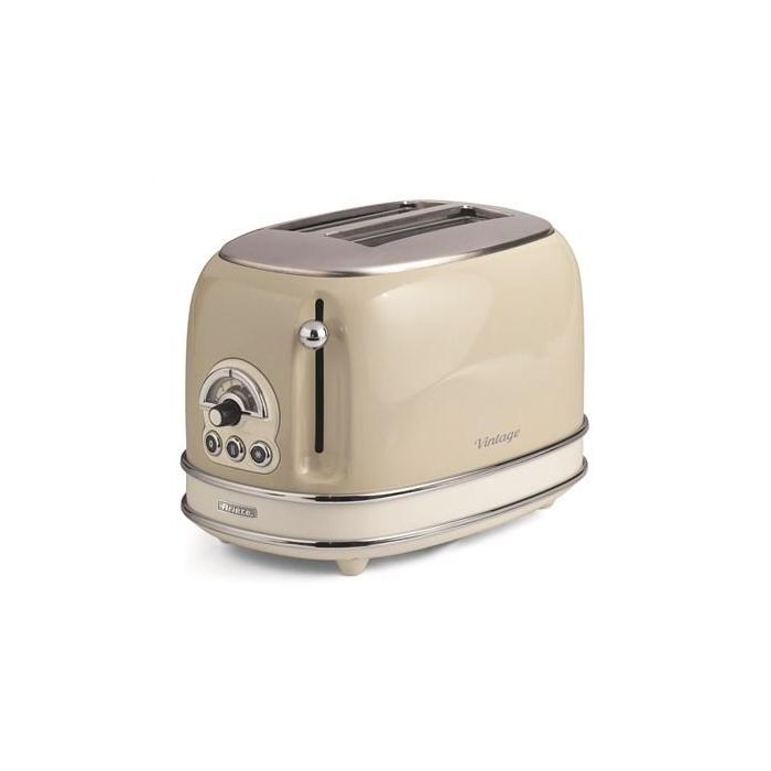 Ariete Tostador Vintage 2 Ranuras, 6 Niveles de Tueste, Bandeja Recogemigas Extraíble, Beige 1 Ariete Tostador Vintage 2 Ranuras, 6 Niveles de Tueste, Bandeja Recogemigas Extraíble, Beige 1