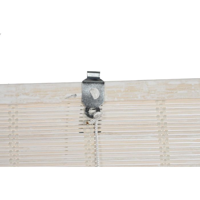 DKD Home Decor Estor Enrollable Oriental Blanco de Bambú de 120 cm de Ancho x 230 cm de Alto para Puertas 3