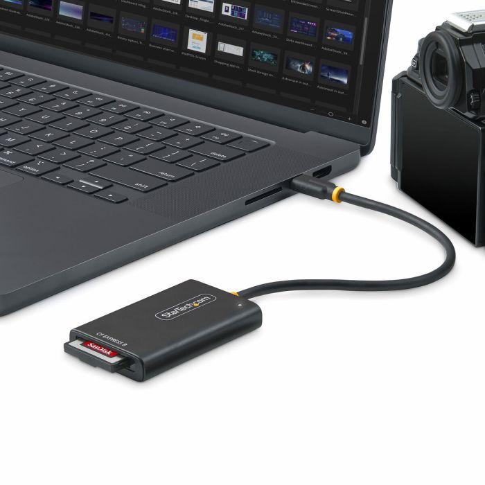 Lector de Tarjetas Externo Startech 1B-USB-C-CFE-ADAPTER Negro