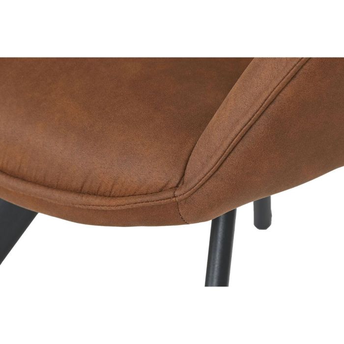 Silla Loft DKD Home Decor Camel Negro 64 x 83 x 67 cm 3 Silla Loft DKD Home Decor Camel Negro 64 x 83 x 67 cm 3