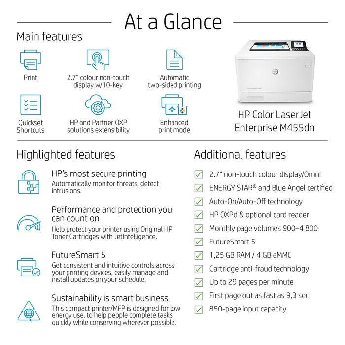 HP LaserJet Enterprise M455DN 3PZ95A Impresora Láser Color Dúplex Automático, Ethernet, 27 ppm, A4 17