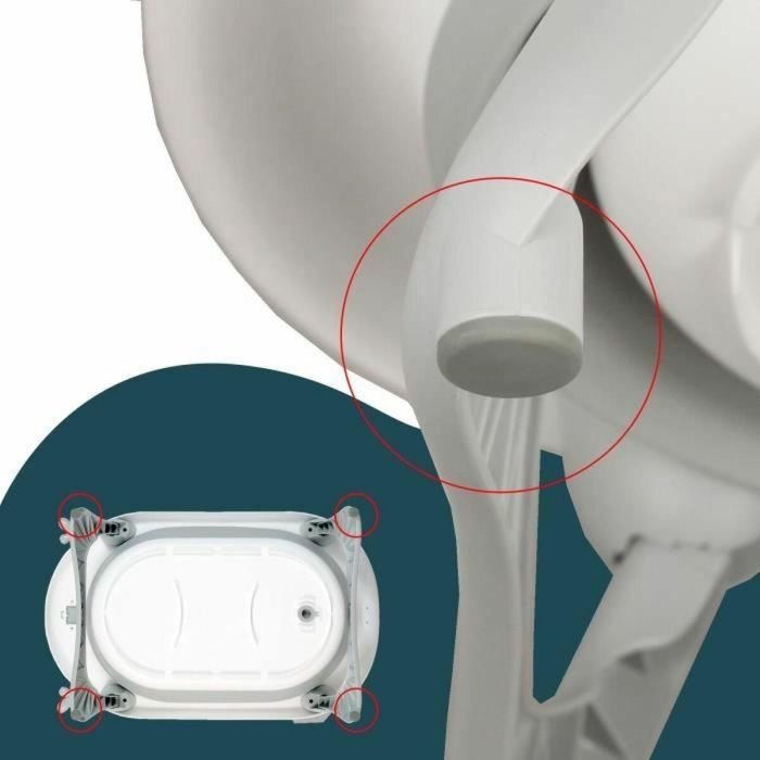 Looping LOO3159059052670 Bañera Plegable 23x80x49 cm Gris Blanco 3